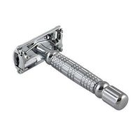 Thumbnail for Baili BR179 Double Edge Twist to Open (Butterfly) DE Safety Razor - Chiseled Face