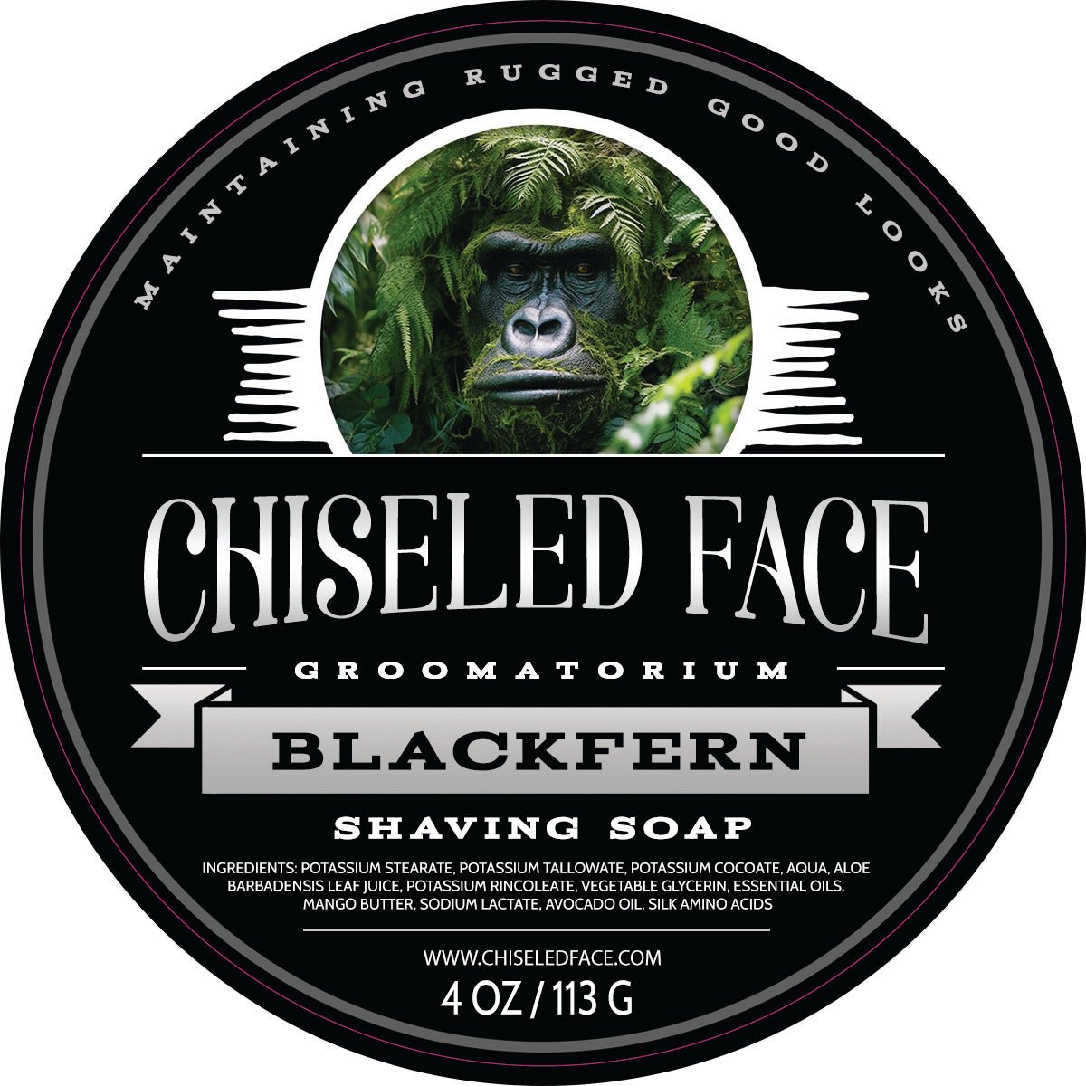 Black Fern – Shaving Soap - Chiseled Face