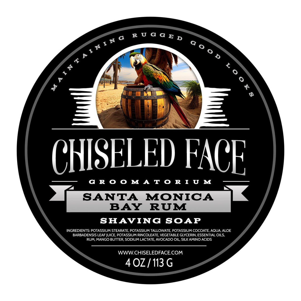 Santa Monica Bay Rum - Shaving Soap - Chiseled Face