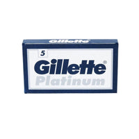 Thumbnail for Gillette Platinum DE Safety Razor Blades - 5 pack - Chiseled Face