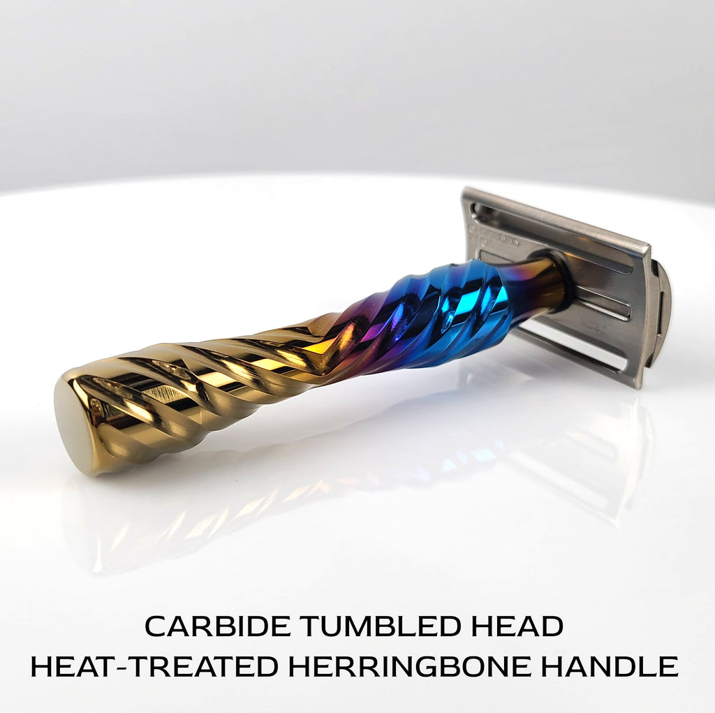 Chiseled Face Titanium Legacy Razor Custom Order