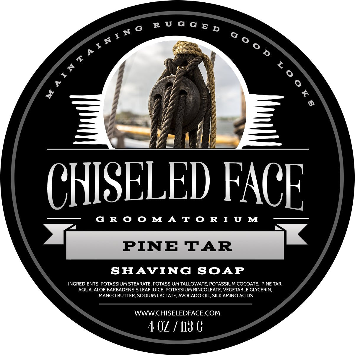 Pine Tar - Shaving Soap - Chiseled Face