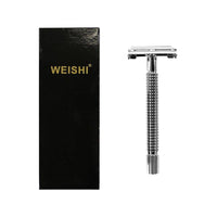 Thumbnail for WEISHI Shaving - 9306FL Chrome Long Handle Safety Razor - Chiseled Face
