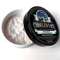 Thumbnail for Woody Lavender – Shaving Soap - Chiseled Face